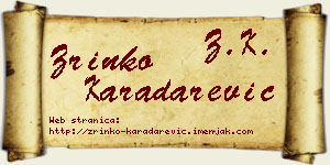 Zrinko Karadarević vizit kartica